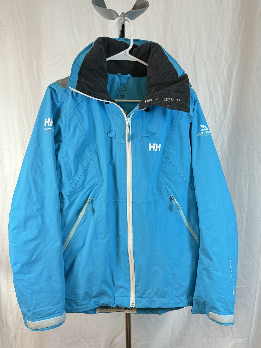 Helly Hansen Women's Loke Blue Waterproof Jacket With Hood sz Medium